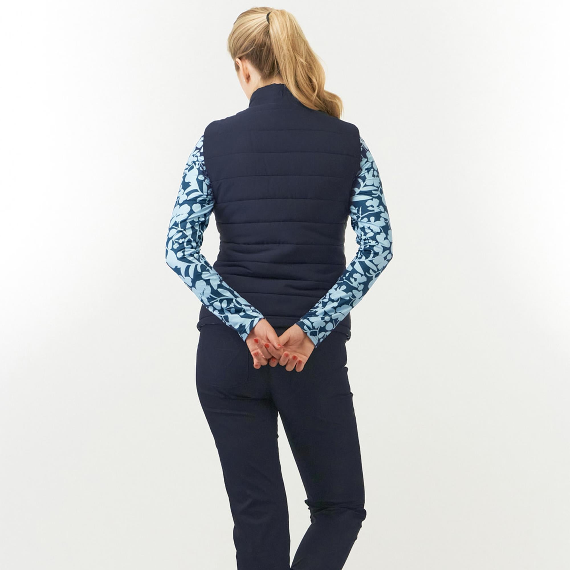 Pure Golf Eve Reversible Ladies Golf Gilet Midnight Rose